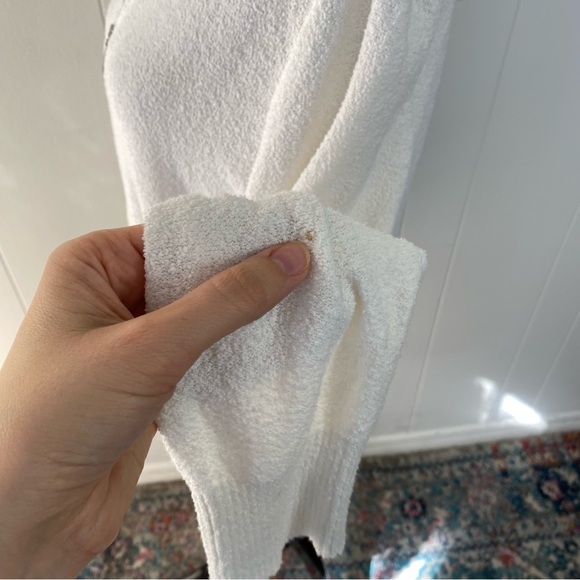 Vintage Escada Sport Zip Front Textured White Hoodie Sheer Hood And Pockets Sz M - Picture 7 of 13